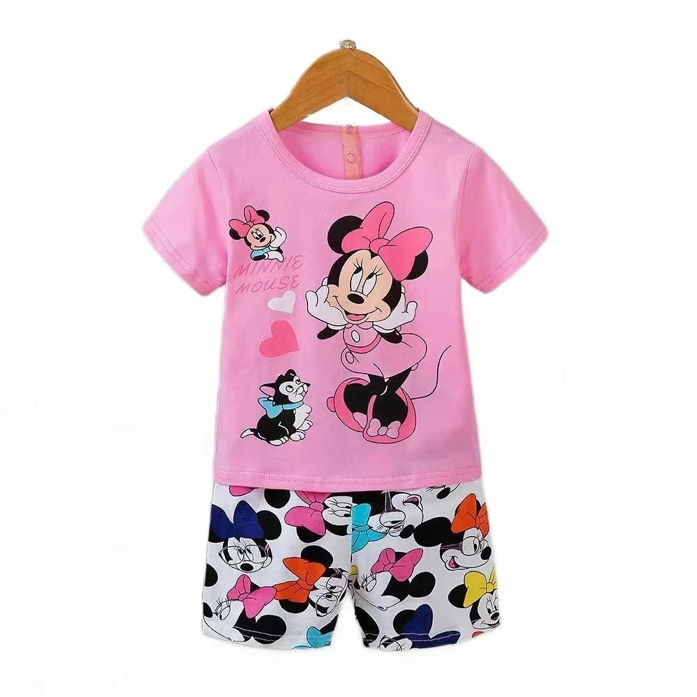Summer Boys Girls Clothes Set T-shirt+pants