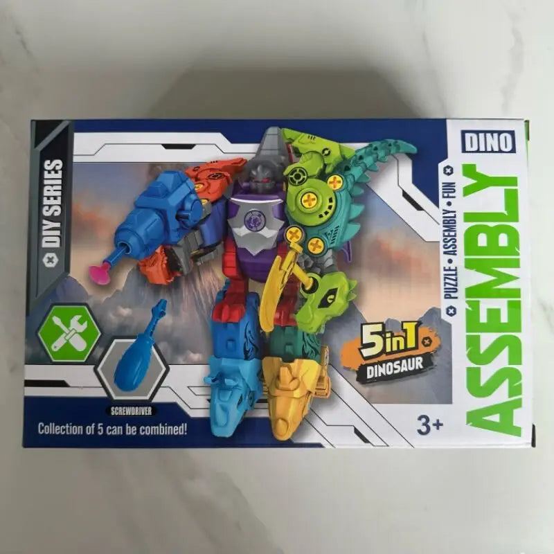 5 IN 1 Children Assembly Dinosaur Transformation