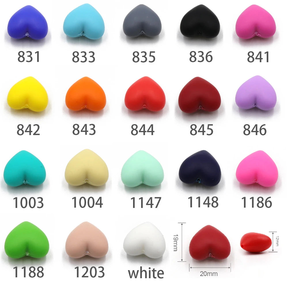 I Love Mom Dad Silicone Beads