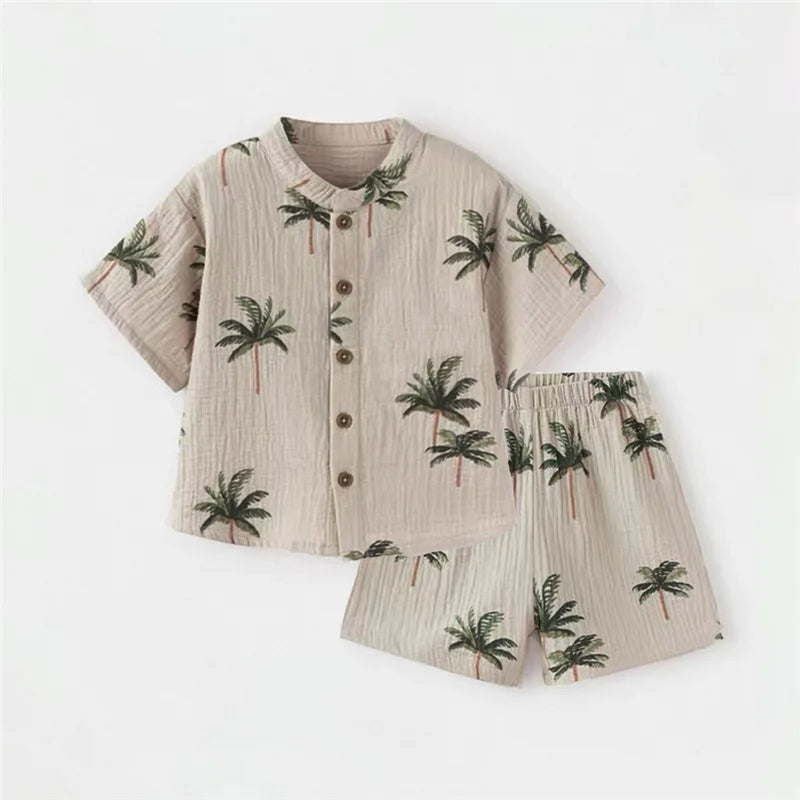 Summer Organic Cotton Baby Boy Suits