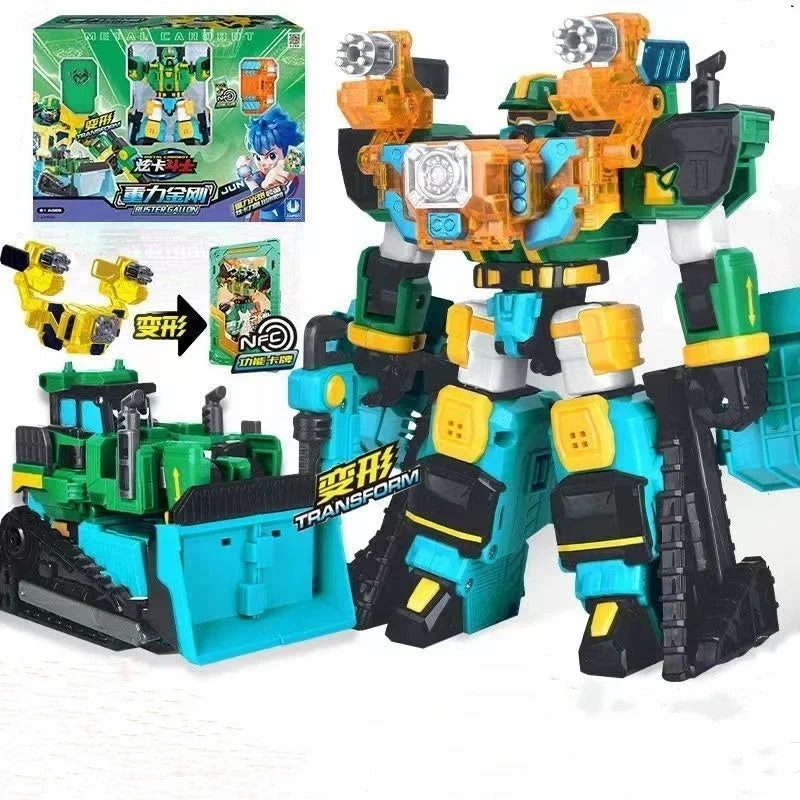 Metal Cardbot Transforming Mecha Robot