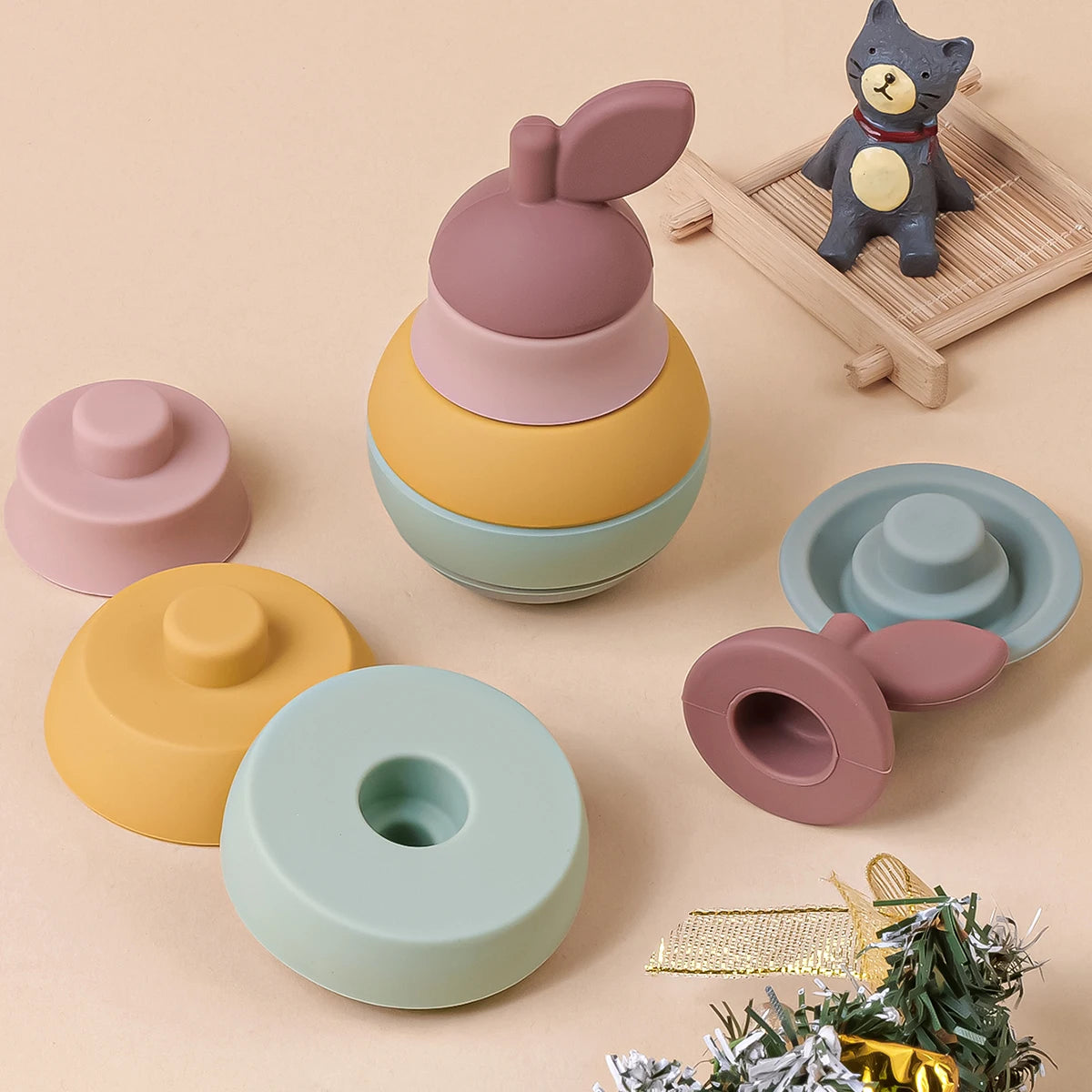 5Pcs/Set Silicone Building Block