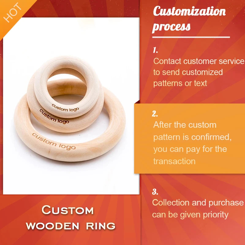 Customize Logo Wooden Ring