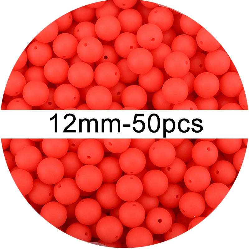 Silicone Beads 12mm 50pcs