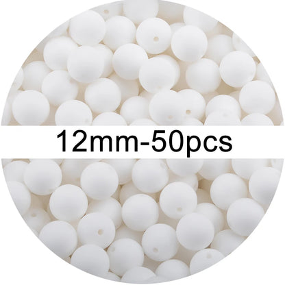 Silicone Beads 12mm 50pcs