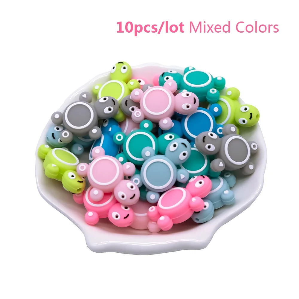 Silicone Teether Beads BPA Free Cartoon