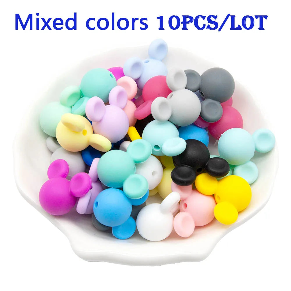 Silicone Teether Beads BPA Free Cartoon