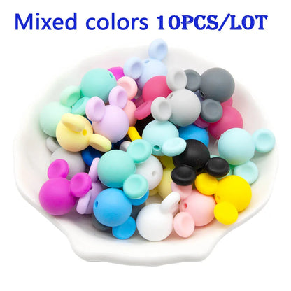 Silicone Teether Beads BPA Free Cartoon