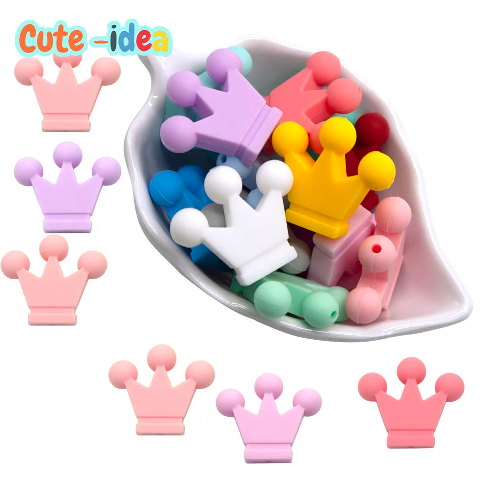 Food Grade Silicone Small Crown Beads