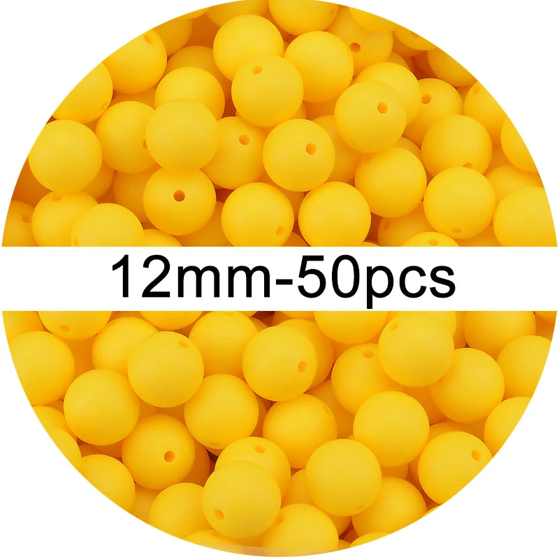 Silicone Beads 12mm 50pcs