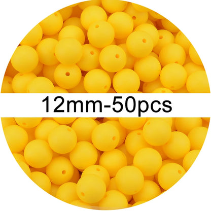 Silicone Beads 12mm 50pcs