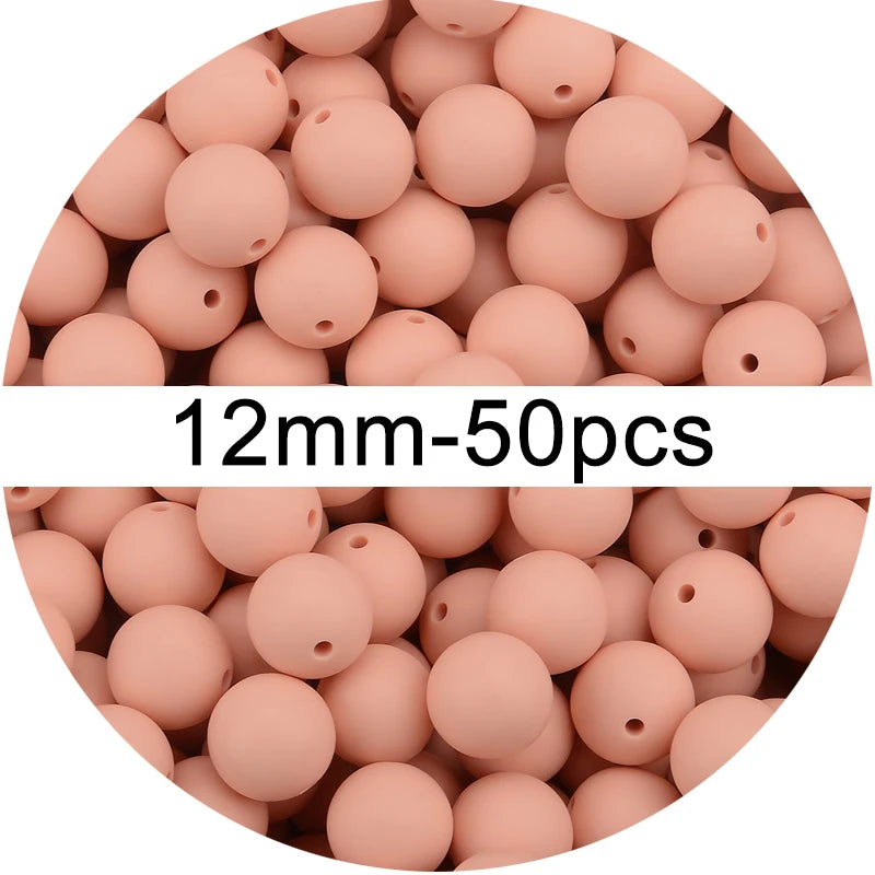 Silicone Beads 12mm 50pcs