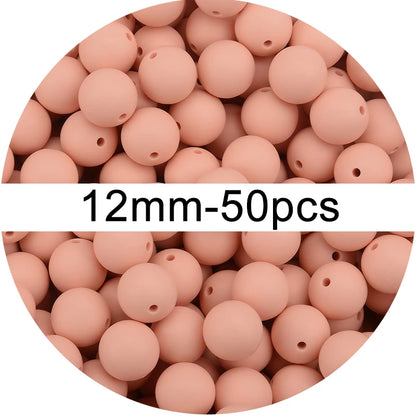 Silicone Beads 12mm 50pcs