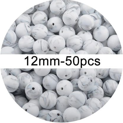 Silicone Beads 12mm 50pcs