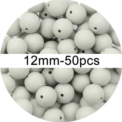 Silicone Beads 12mm 50pcs