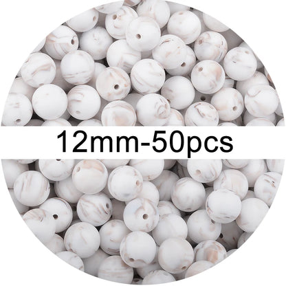 Silicone Beads 12mm 50pcs