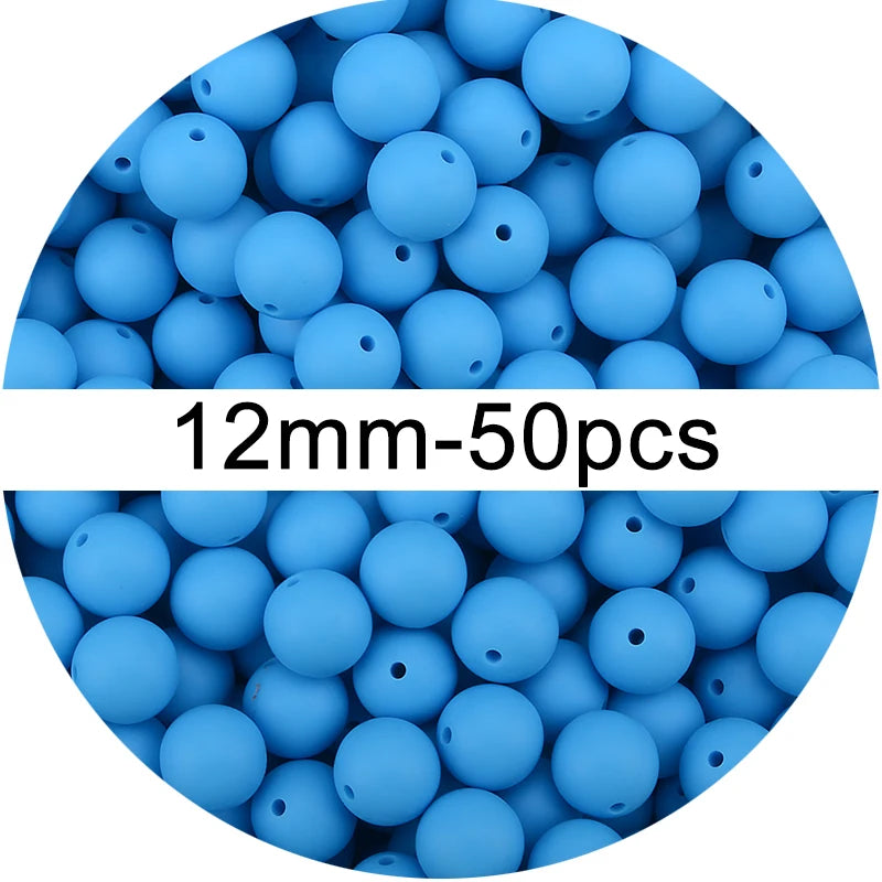 Silicone Beads 12mm 50pcs