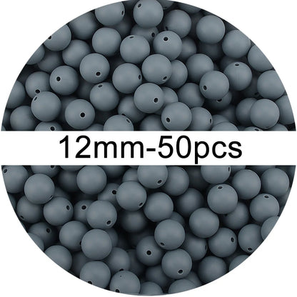 Silicone Beads 12mm 50pcs