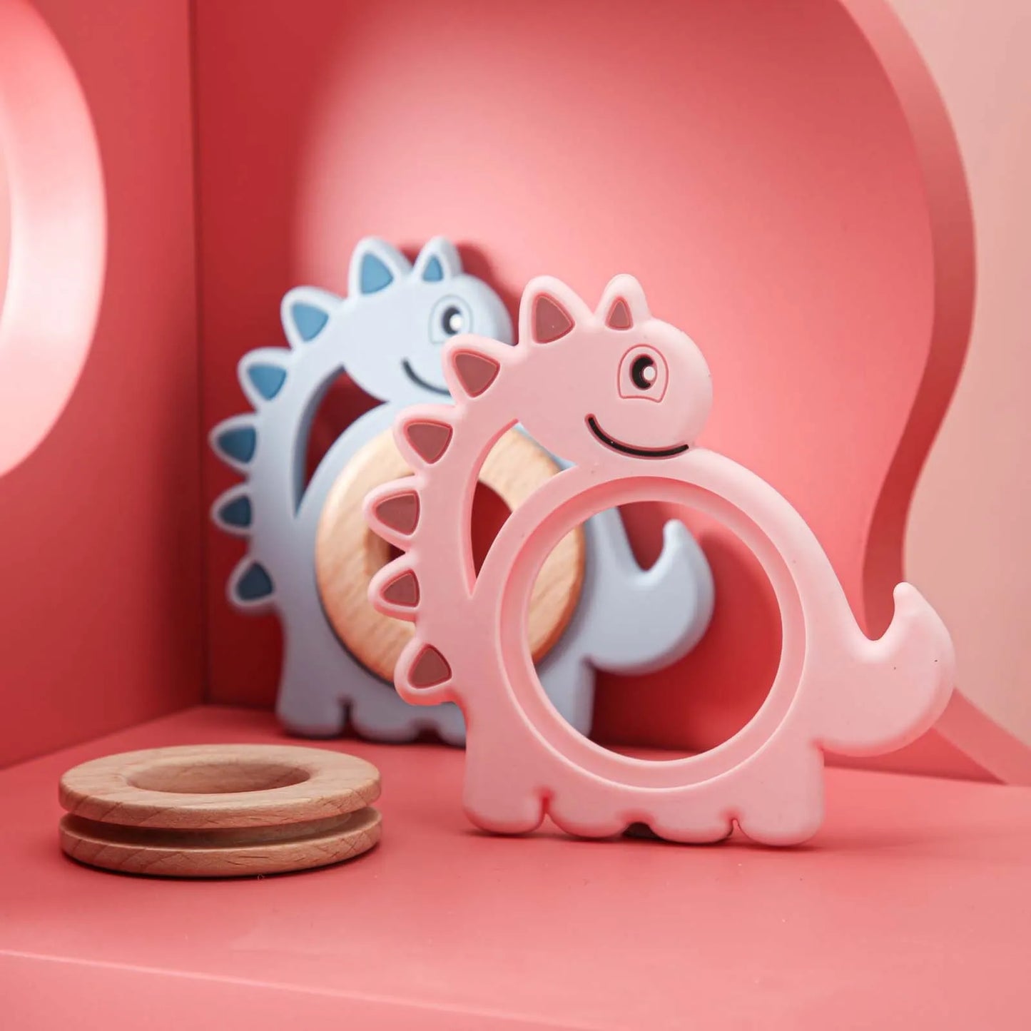 Silicone Wood Ring Teether