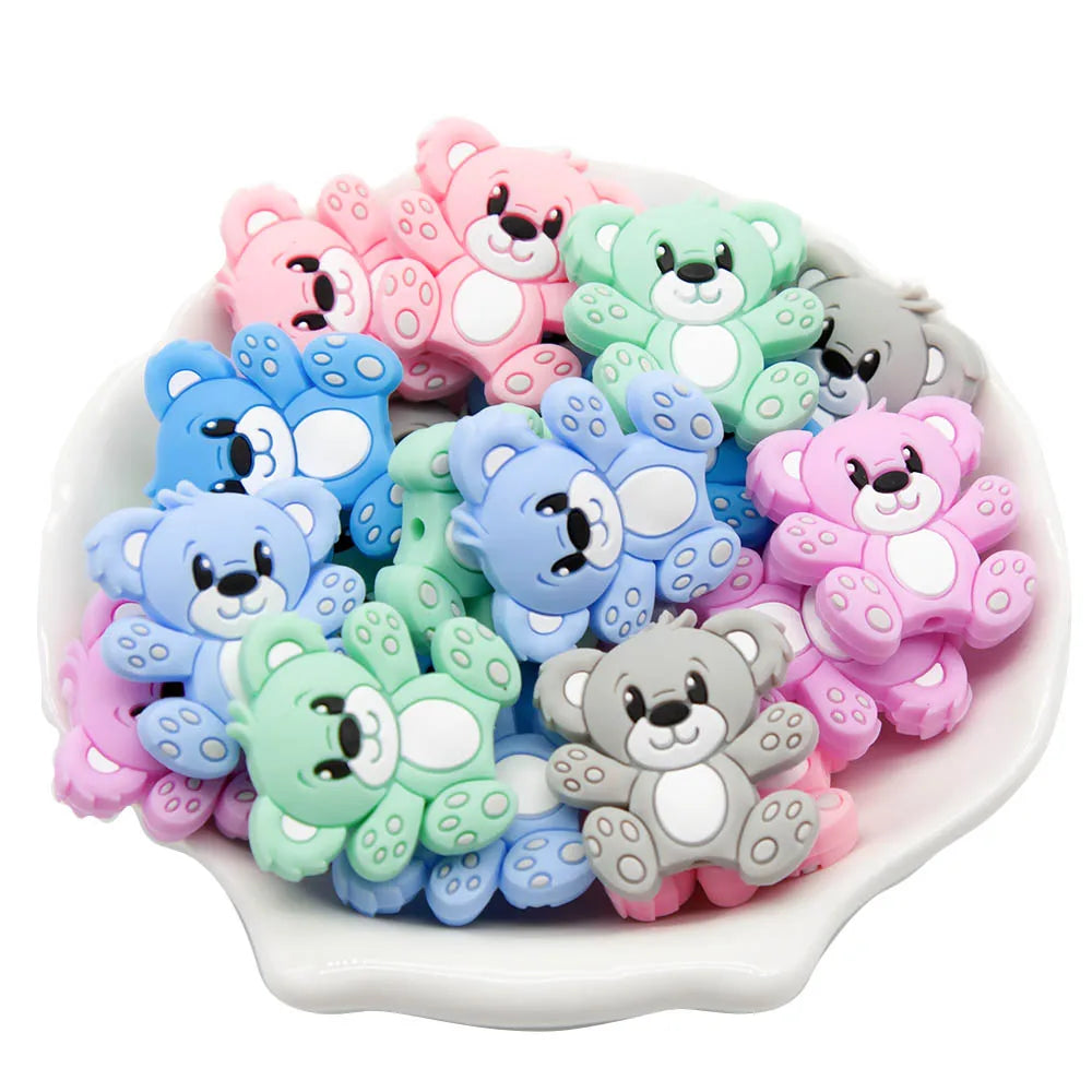 Silicone Teether Beads BPA Free Cartoon