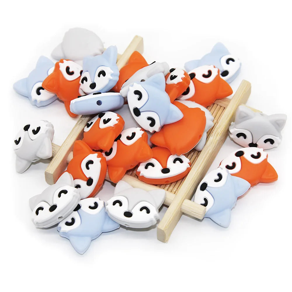 Silicone Teether Beads BPA Free Cartoon