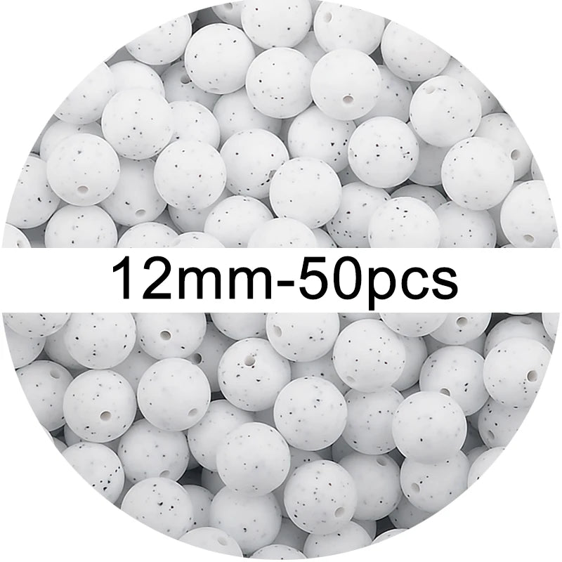 Silicone Beads 12mm 50pcs