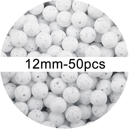 Silicone Beads 12mm 50pcs