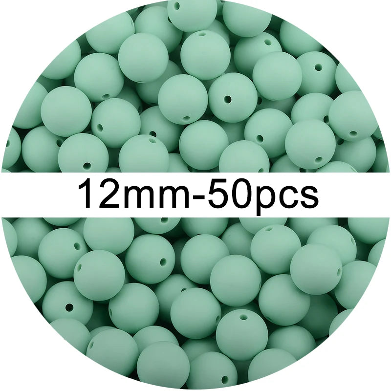 Silicone Beads 12mm 50pcs