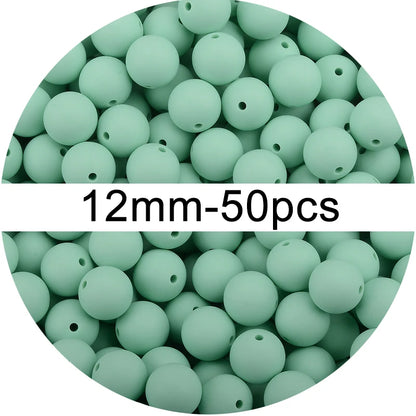 Silicone Beads 12mm 50pcs