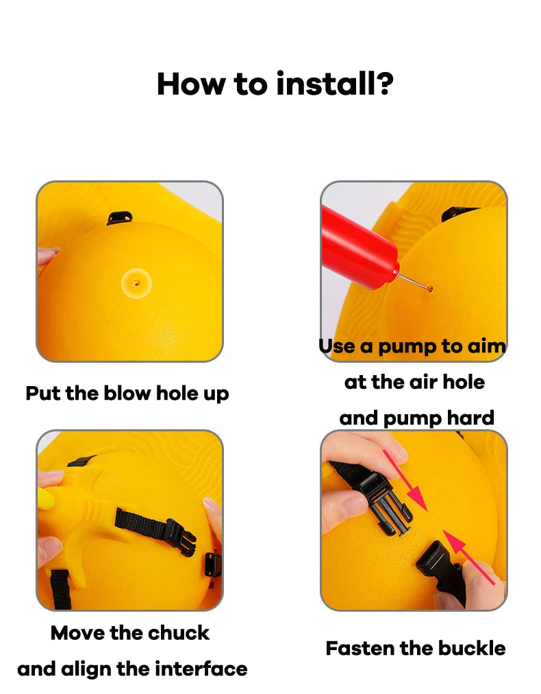 Bouncing Ball with Handle and Pump