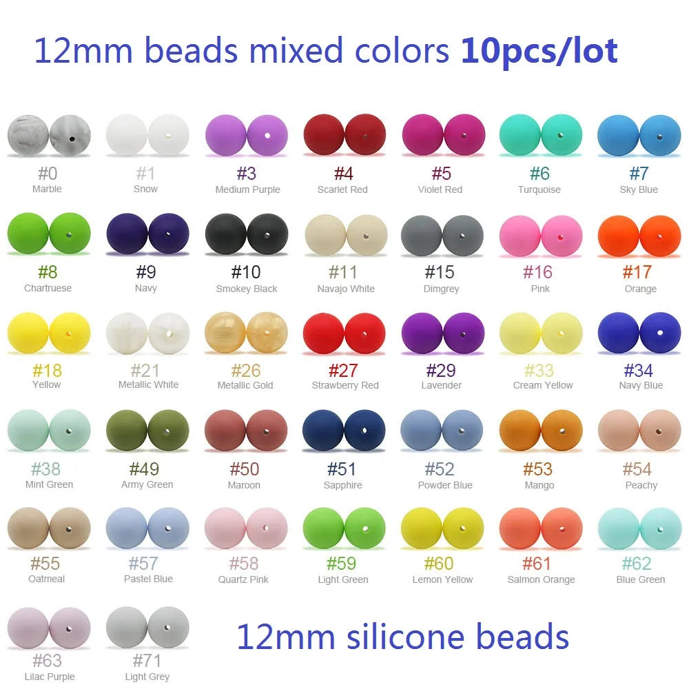 Silicone Teether Beads BPA Free Cartoon