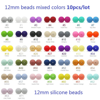 Silicone Teether Beads BPA Free Cartoon