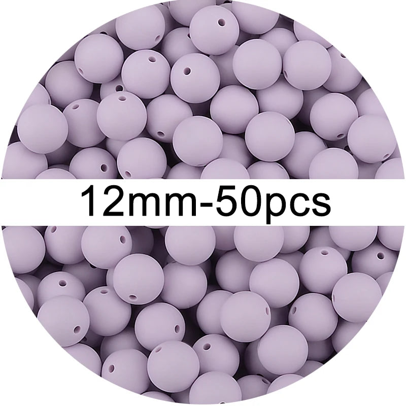 Silicone Beads 12mm 50pcs