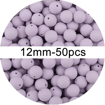 Silicone Beads 12mm 50pcs