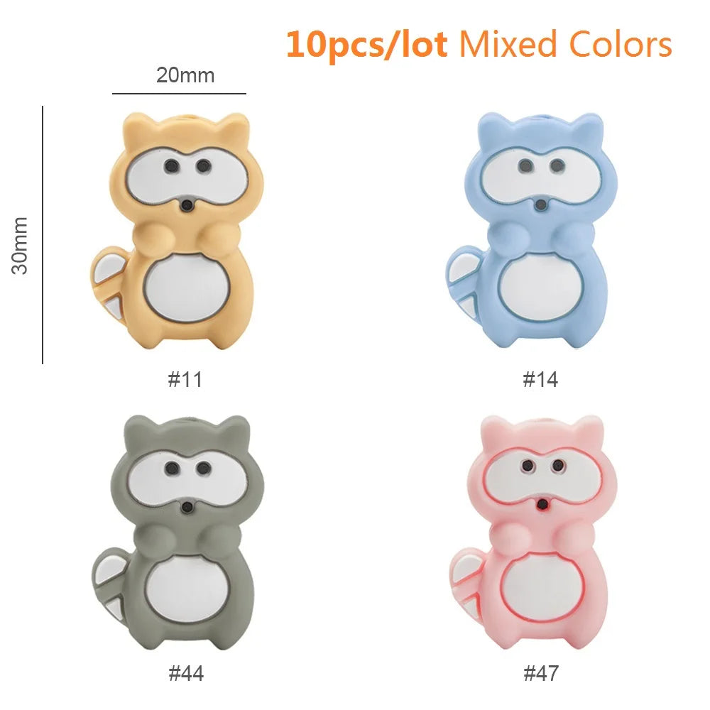 Silicone Teether Beads BPA Free Cartoon