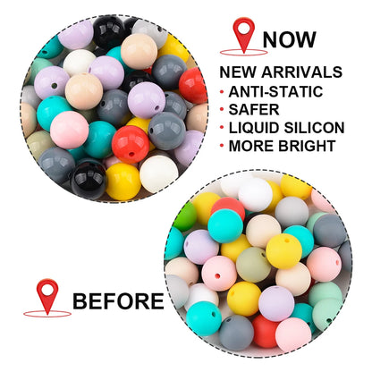 Silicone Beads 12mm 50pcs