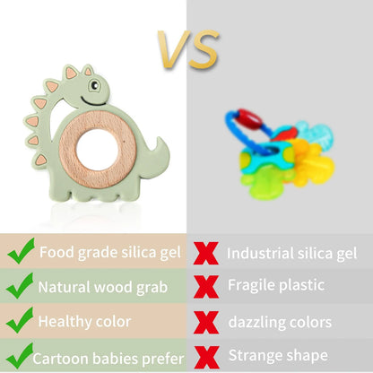 Silicone Wood Ring Teether