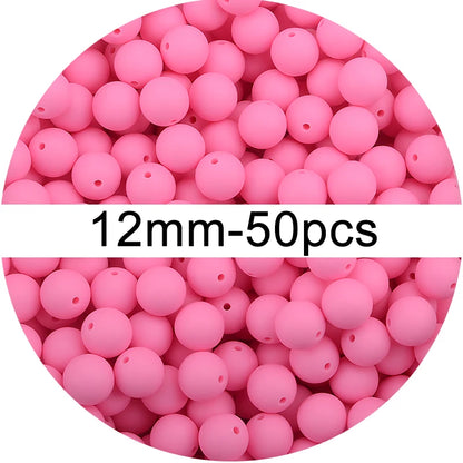 Silicone Beads 12mm 50pcs