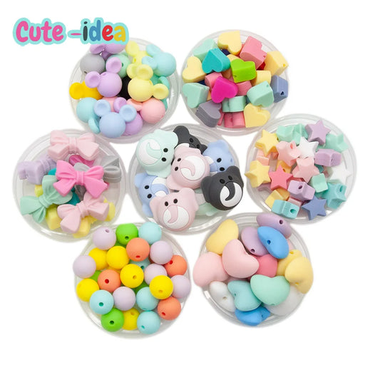 Silicone Teether Beads BPA Free Cartoon