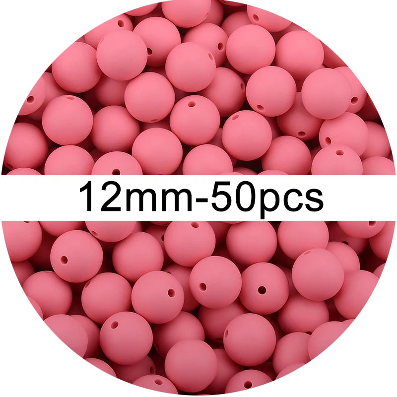 Silicone Beads 12mm 50pcs