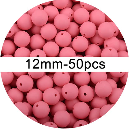 Silicone Beads 12mm 50pcs