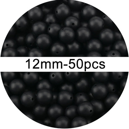 Silicone Beads 12mm 50pcs