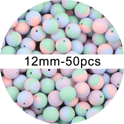 Silicone Beads 12mm 50pcs