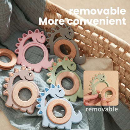 Silicone Wood Ring Teether