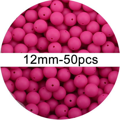 Silicone Beads 12mm 50pcs