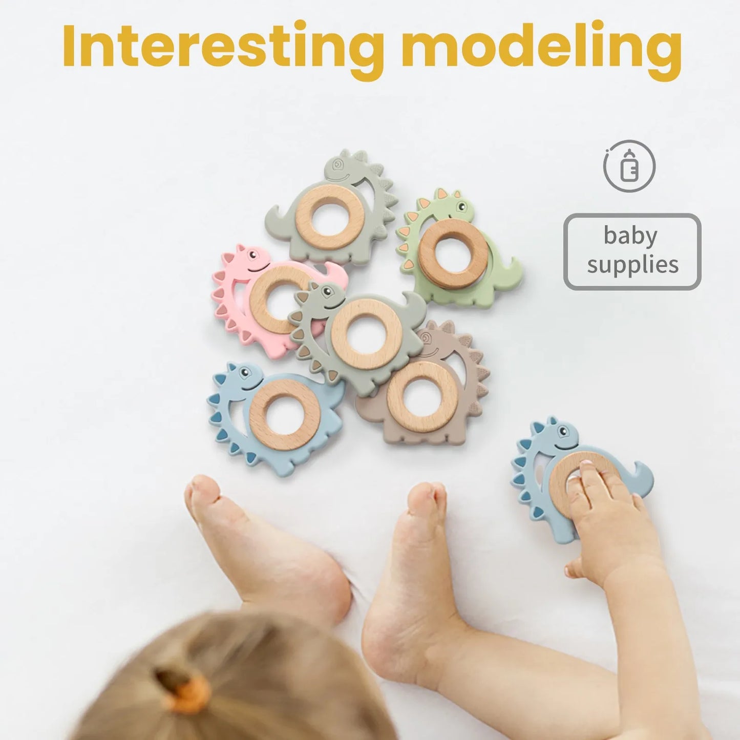 Silicone Wood Ring Teether