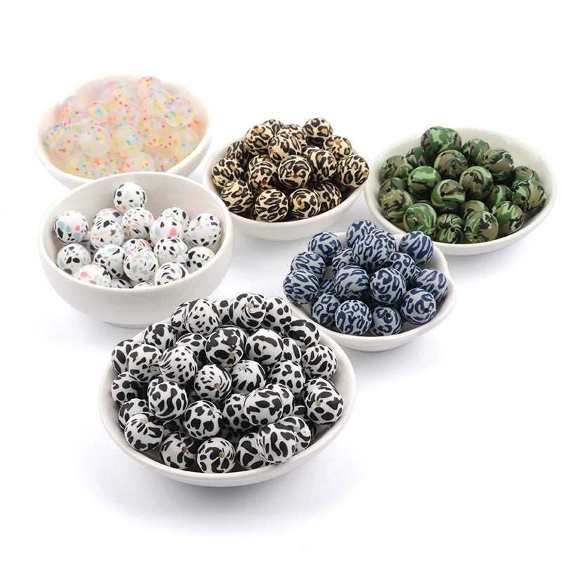 Silicone Beads 12mm 50pcs