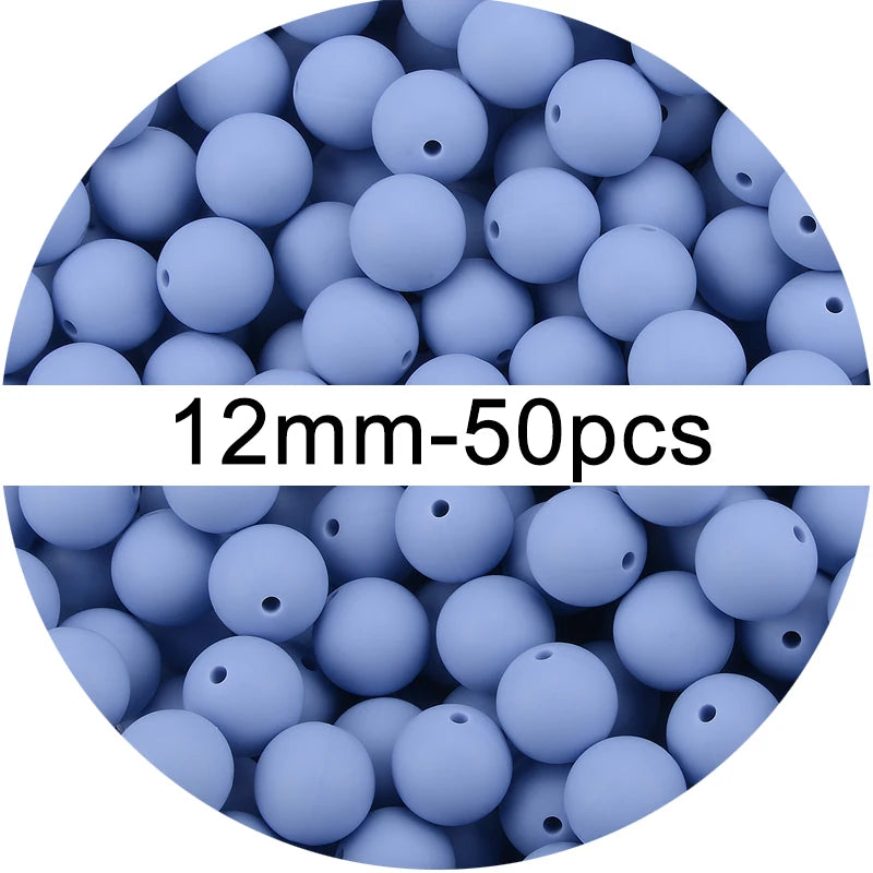 Silicone Beads 12mm 50pcs