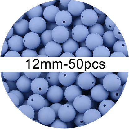 Silicone Beads 12mm 50pcs