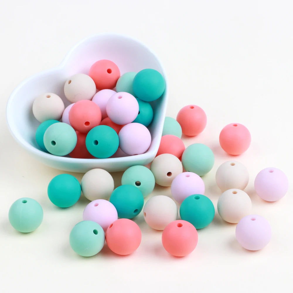 15mm Silicone Beads